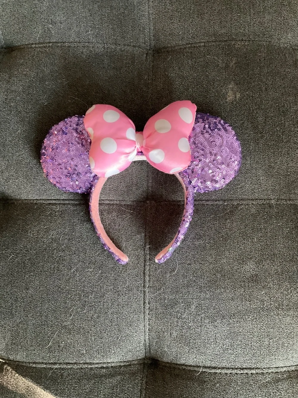 EUC Disney Parks Sequin Minnie Mouse Ears Headband